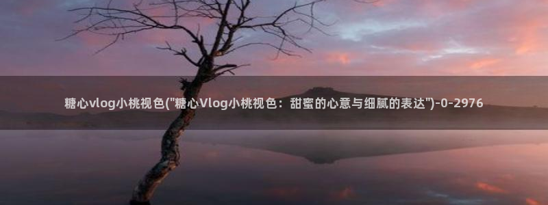 国产AV 糖心Vlog：糖心vlog小桃视色(\